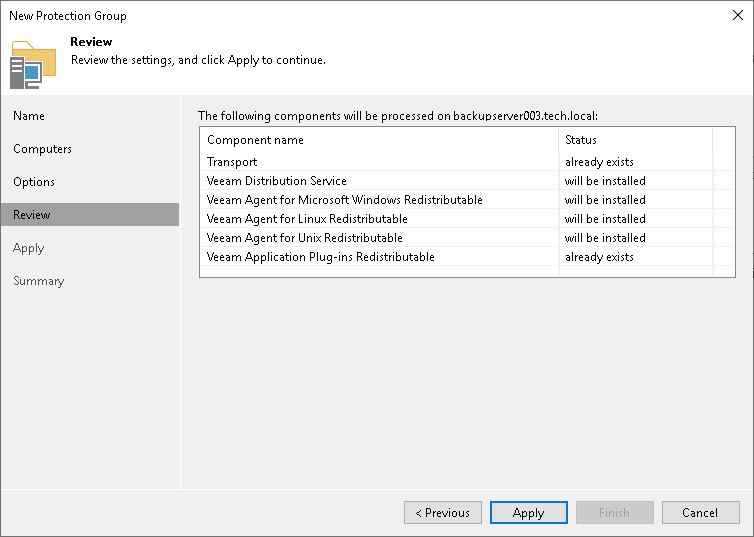 Step 6. Review Components