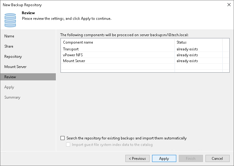 Step 6. Review Properties and Components