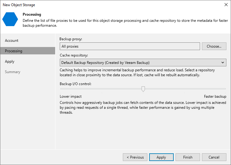 Step 3. Specify Object Storage Processing Settings