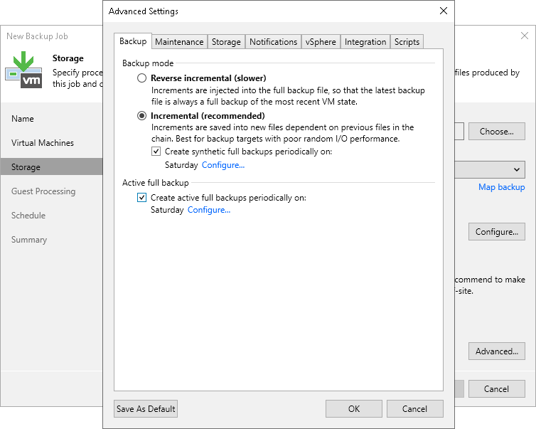 Backup Settings